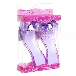 Набор украшений «Туфельки для принцессы», цвет фиолетовый