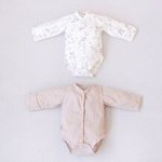 Боди с длинным рукавом &quot;Зайкин&quot;, 2шт/уп