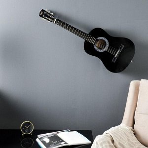 Сувенирная гитара для интерьера, чёрная
