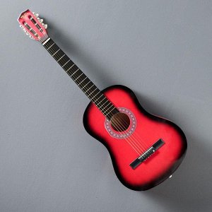 Сувенирная гитара для интерьера, красная