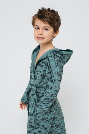 Халат для мальчика Crockid К 5483 мозаика на зеленой полыне