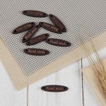 Набор нашивок из дерева «Hand made», 2,5 ? 0,8 см, 10 шт