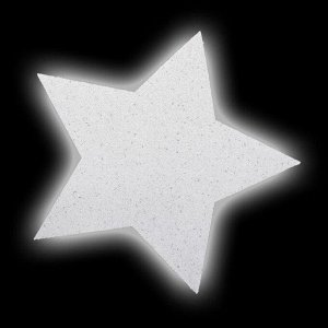 Светоотражающая термонаклейка «Звезда», 5 ? 5 см, 5 шт, цвет серый