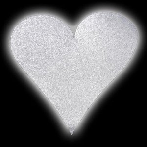 Светоотражающая термонаклейка «Сердце», 5 ? 5 см, 5 шт, цвет серый