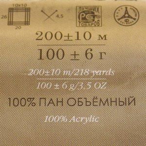 Пряжа "Удачный выбор" 100% акрил.объемный, 200м/100гр (26-Василек)