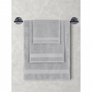 Махровое полотенце Karna Flow, размер 40х60 см, цвет серый