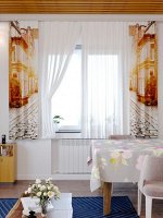 Вуаль с вертикальными манжетами На закате
