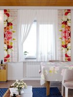Вуаль с вертикальными манжетами Цветочный верх 24