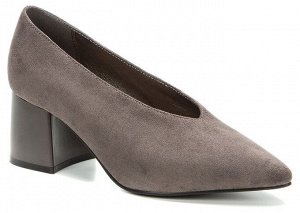 918080/01-02 т.серый иск.замша женские туфли (О-З 2021)