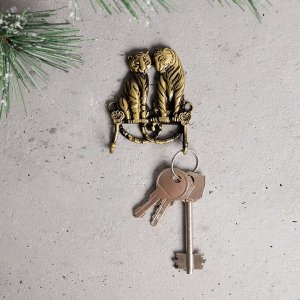 Ключница тигры "Семейная", 6,6 х5,7 см