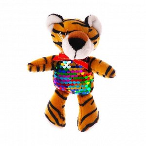 Мягкая игрушка-магнит «Тигр», с пайетками
