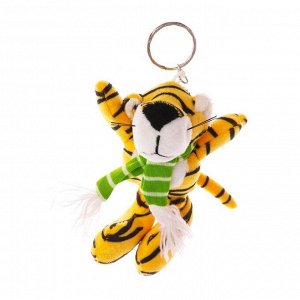 Мягкая игрушка «Тигр с шарфом», на брелоке, цвета МИКС