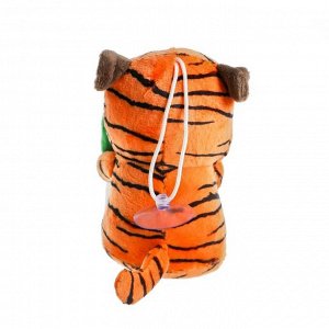 Мягкая игрушка «Тигр с ёлочкой», на присоске, цвета МИКС