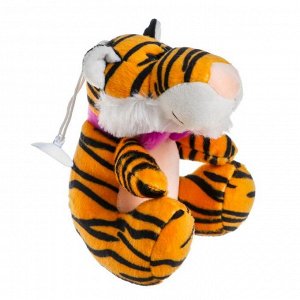 Мягкая игрушка «Тигр в шарфе», на присоске, 12 см, цвета МИКС