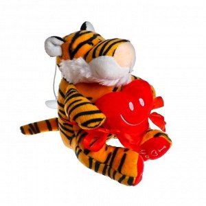 Мягкая игрушка «Тигра с сердцем», 14 см, на присоске, цвета МИКС