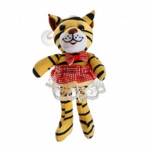 Мягкая игрушка «Тигрица в юбочке», на присоске, цвета МИКС