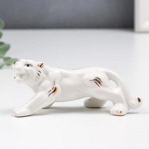 Сувенир керамика "Белый тигр" 4,2х4,5х10,5 см