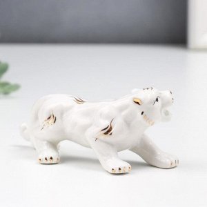 Сувенир керамика "Белый тигр" 4,2х4,5х10,5 см