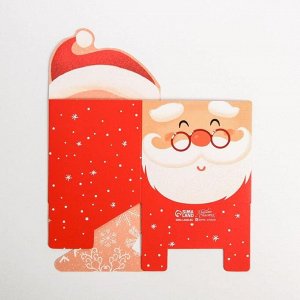 Коробка для мини-букетов «С новым годом», Дед Мороз, 12 х 17 х 10 см