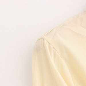 Женская укороченная блуза с длинным рукавом, цвет абрикосовый