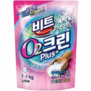 CJ Lion "Clean Plus" Кислородный порошковый отбеливатель, мягкая упаковка, 1.4кг