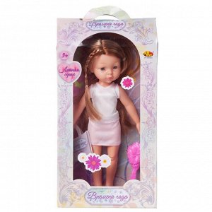Кукла ABtoys Времена года (в белом с розовой юбкой платье), 30 см