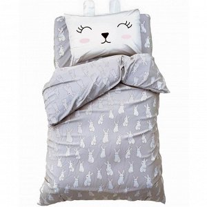 Постельное белье 1,5 сп Cute rabbit 143х215 см, 150х214 см, 50х70 см -1 шт