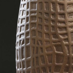 Ваза напольная "Макраме", коричневая, керамика, 40 см
