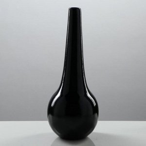Набор ваз керамических &quot;Мирта&quot;, цвет черный, 48.5/38.5/ 21.5 см ,