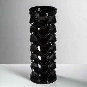 Ваза напольная "Мадиган", чёрная, 40 см, керамика