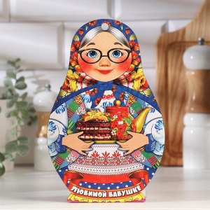 Доска разделочная сувенирная "Матрёшка", любимой бабуле, 14.9х23см 3088426