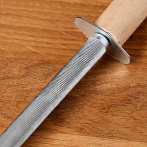 Мусат для заточки ножей, с деревянной ручкой, 30 см