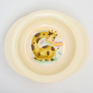Тарелка детская на присоске Giraffix, цвет МИКС