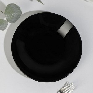 Тарелка, d=20 см, цвет чёрный