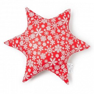 Подушка декоративная звезда «Снежинки» размер 50х50 см, цвет микс