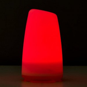 Ночник "Овальный фонарь" LED RGB 2 режима от батареек 3ААА бело-оранжевый  8х8х13,5 см