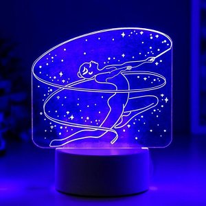 Светильник "Гимнастка" LED RGB от сети 9,5х14х16 см