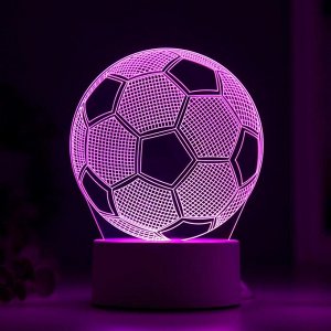 Светильник "Футбольный мяч" LED RGB от сети 9,5x12,5x16 см