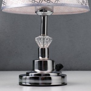 Лампа настольная 16227/1CR Е27 40 Вт хром 21x21x34.5 см RISALUX