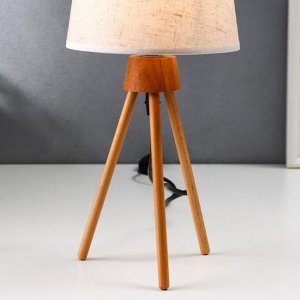 Настольная лампа с абажуром RISALUX «Лофт», 16600/1WT Е27, 40 Вт, белый, 16x16x36.5 см