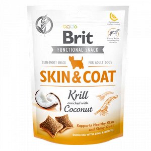 Brit Care Лакомство д/соб Skin&Coat Krill здоровье кожи и шерсти 150гр