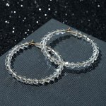 Серьги-кольца &quot;Чистота&quot; с кристаллами мини, цвет белый, d=4,5
