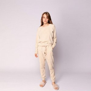 Лорен (беж) L Костюм велюровый
