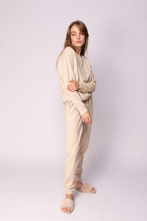 Лорен (беж) L Костюм велюровый