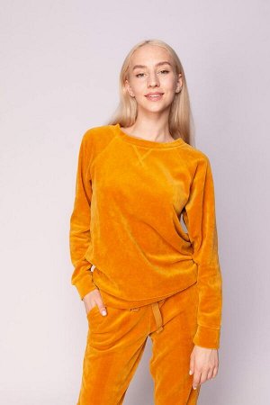 Лорен (горчичный) XS Костюм велюровый