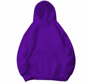 Женская однотонная толстовка с утеплителем, цвет фиолетовый