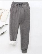 Женские утепленные брюки, цвет серый