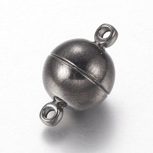 Застежка, 16*10мм, магнитная, шарик, вороненая сталь