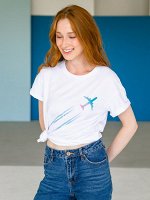 Футболка женская Plane in the sky