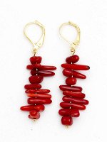 Серьги с кораллом. 45109-9КН
